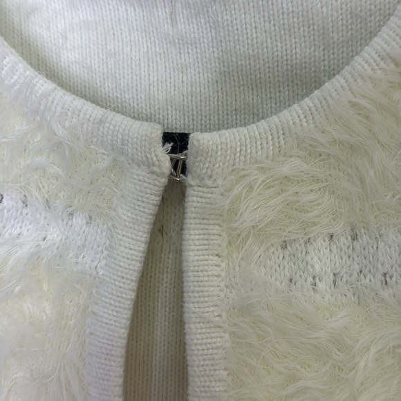 Tyler Boe Cream Fuzzy Cardigan - Picture 8 of 8